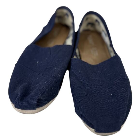 Toms Casual Alpargata Classic Navy Canvas Women's Size US 7.5 Boat Beach - Picture 1 of 6